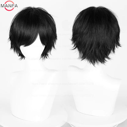 Short Cosplay Wig – 30cm Straight Heat Resistant Synthetic Hair