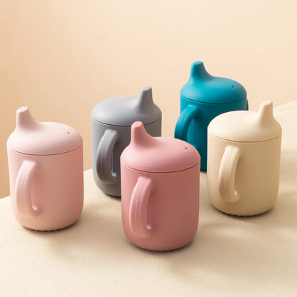 Silicone Baby Cup with Handles for Learning to Drink
