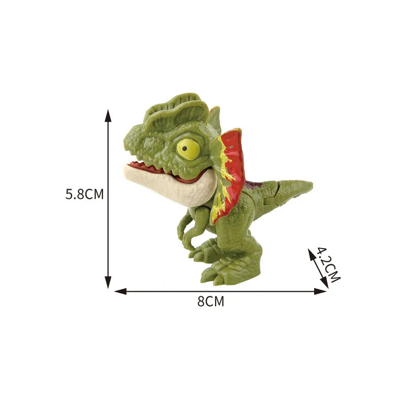 Dinosaur Finger Toy for Kids, Interactive Triceratops & T-Rex Model