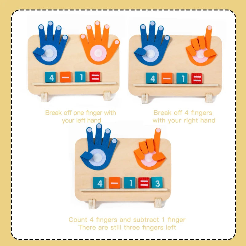 Wooden Counting Toy Montessori Math Learning Set for Kids