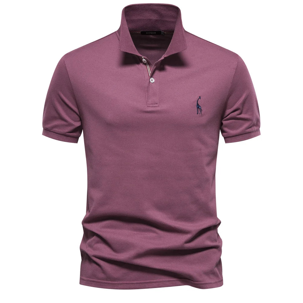 Men's Polo Shirts Cotton Short Sleeve Casual Polo Shirt