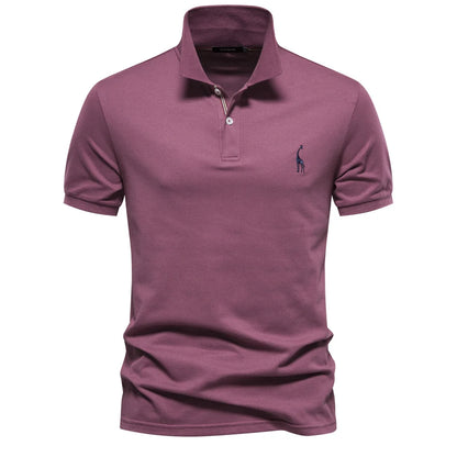 Men's Polo Shirts Cotton Short Sleeve Casual Polo Shirt