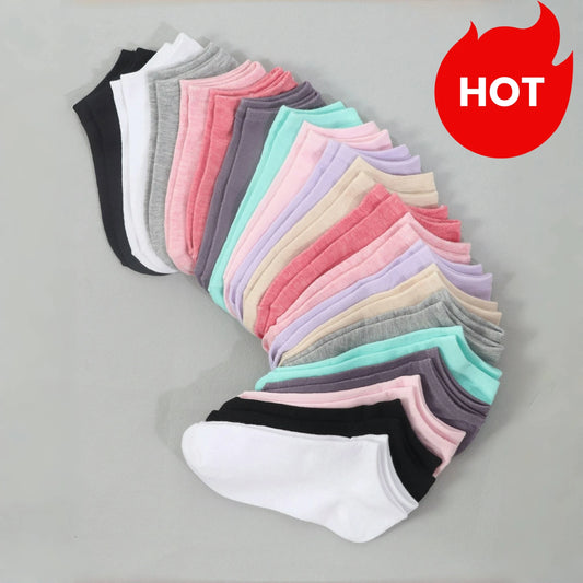 Women Men Matching Socks, Black Grey Casual Low Cut Pairs
