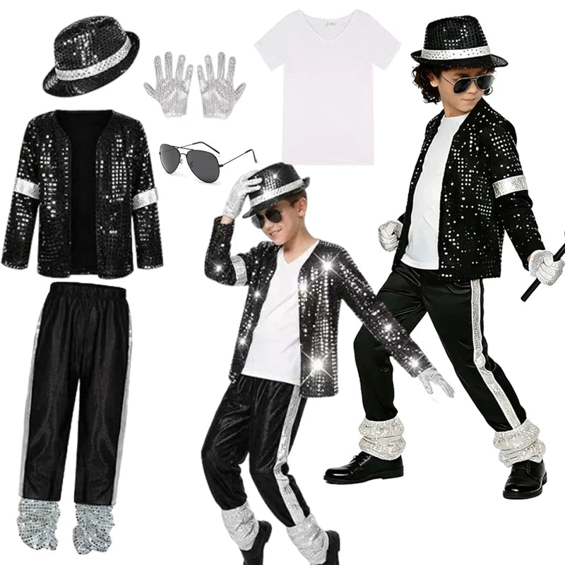 Kids Stage Performance Costume Singer Dance Outfit for Halloween
