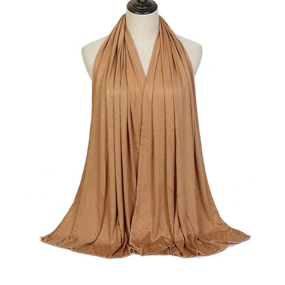 Cotton Hijab Scarf Soft Jersey Muslim Head Wrap for Women
