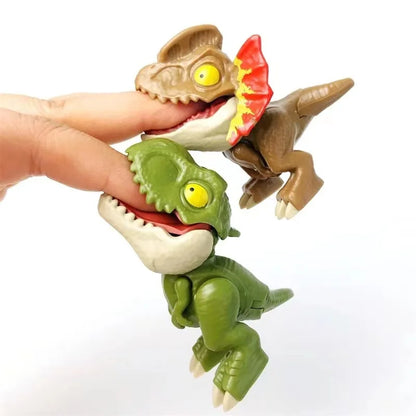 Dinosaur Finger Toy for Kids, Interactive Triceratops & T-Rex Model