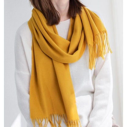 Women's Wool Scarf – Warm Winter Wrap 200×35cm