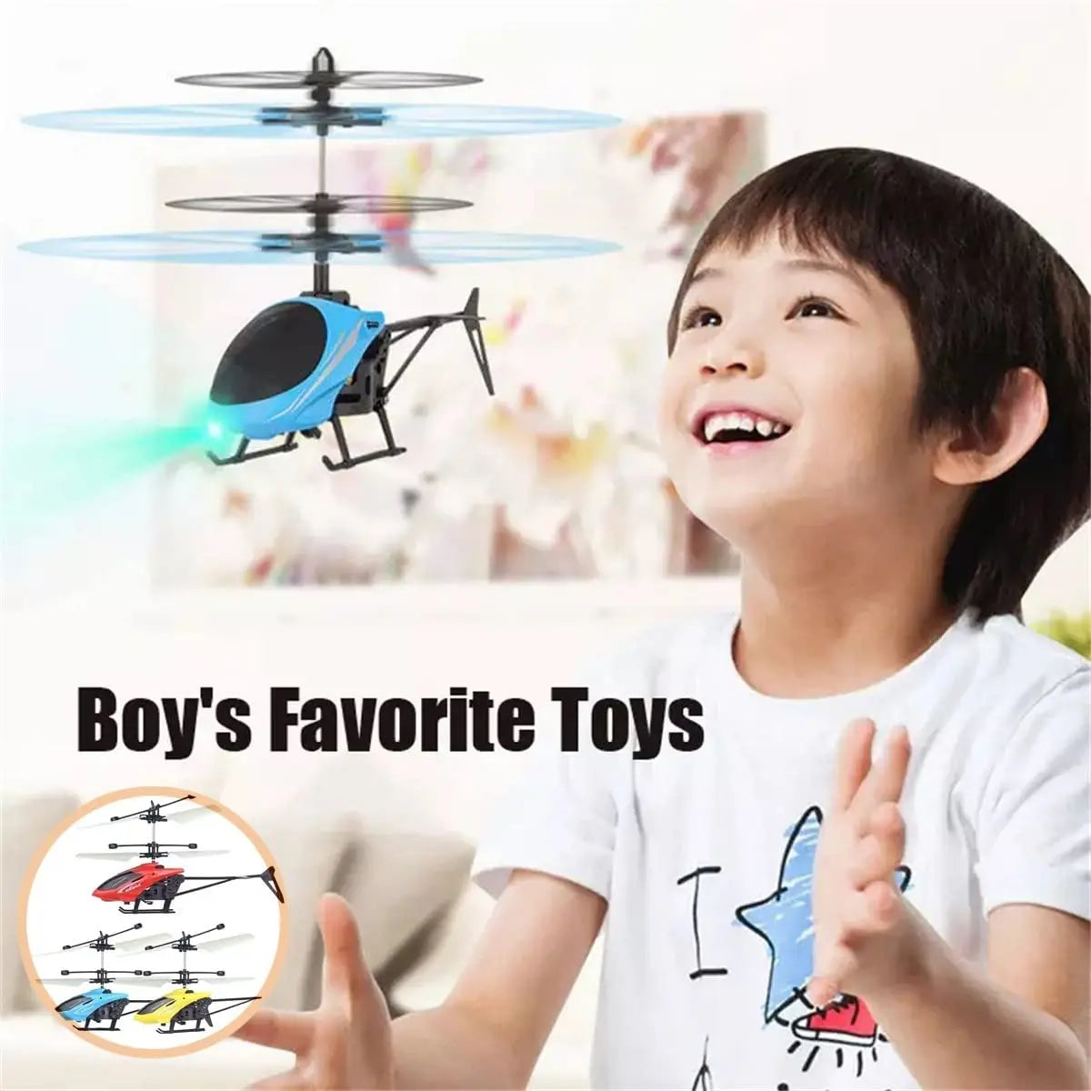 Mini RC Helicopter Rechargeable Remote Control Flying Toy