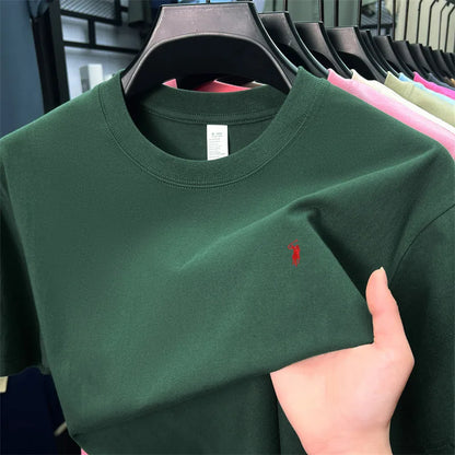 Men's Cotton T-Shirts 100% Cotton Short Sleeve Casual O-Neck