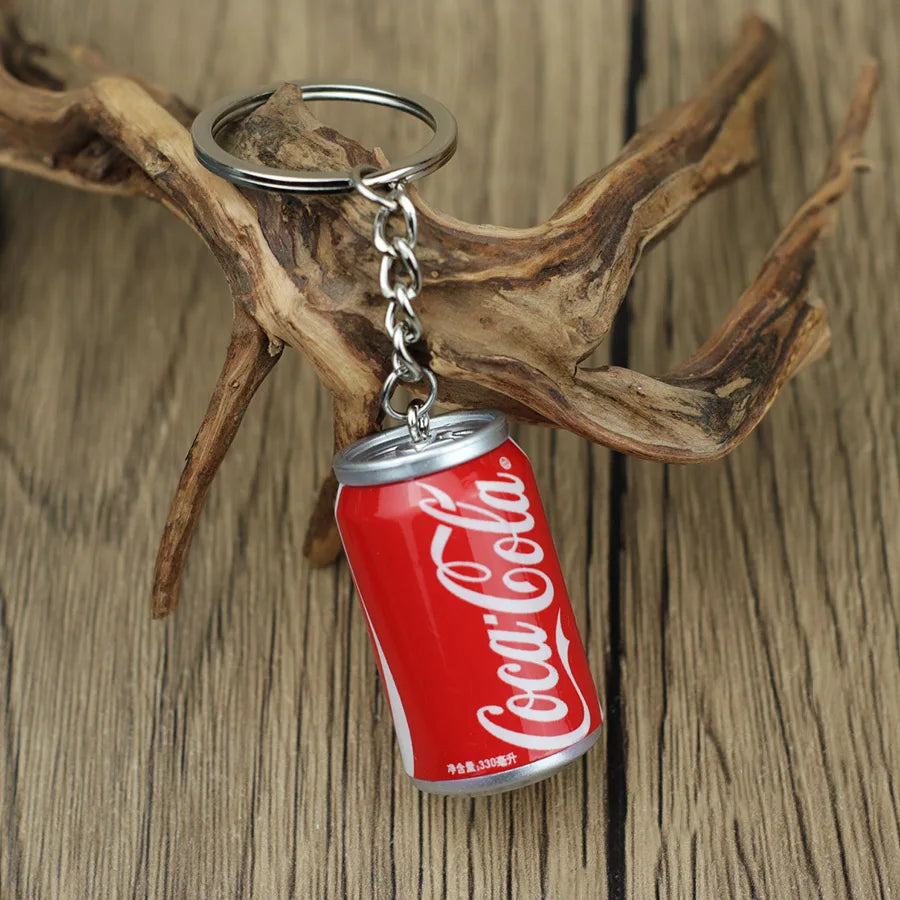 Mini Bottle Keychain Pendant Unisex Novelty Metal Keyring Accessory