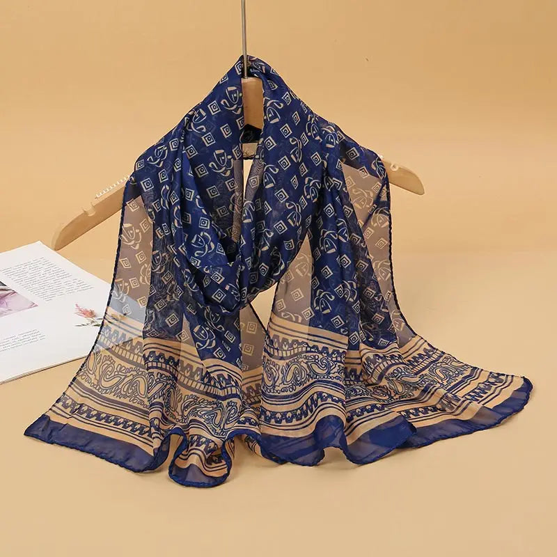Chiffon Scarf for Women, 50×160cm Lightweight Summer Shawl