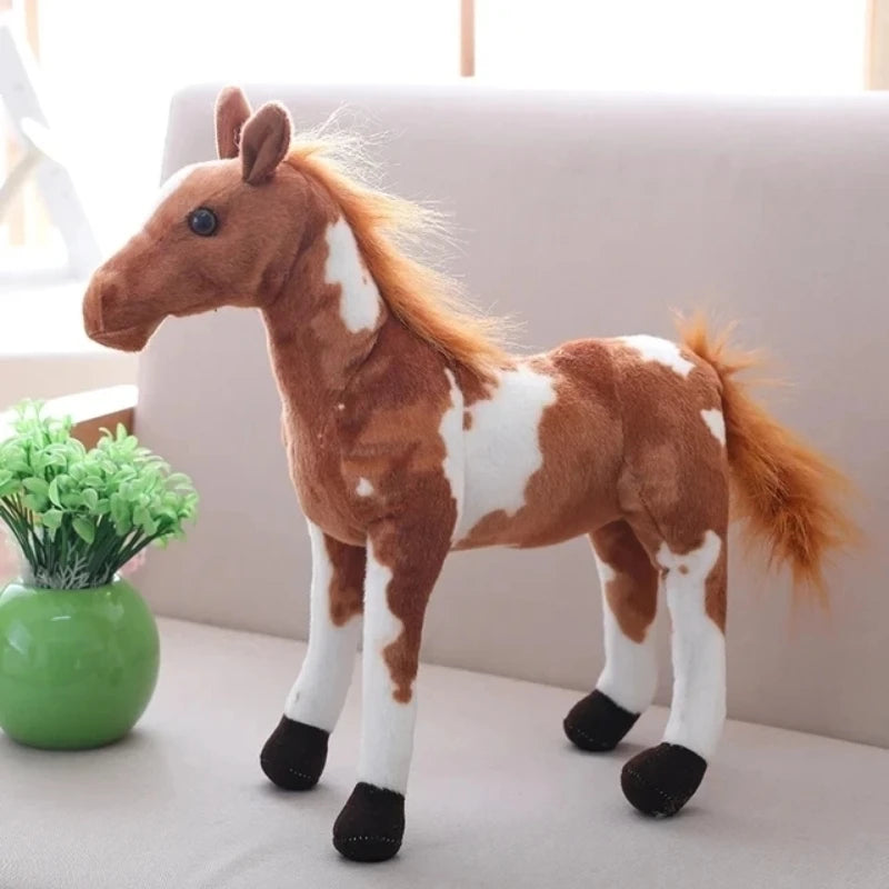 Horse Plush Toy, 28cm Soft Stuffed Animal for Kids and Teens