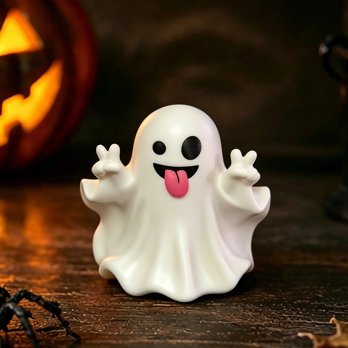 Middle Finger Ghost Statue, Funny Halloween Tabletop Decor