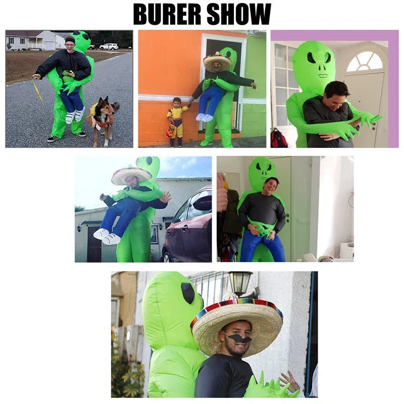 Inflatable Alien Costume for Adults and Kids Halloween Party