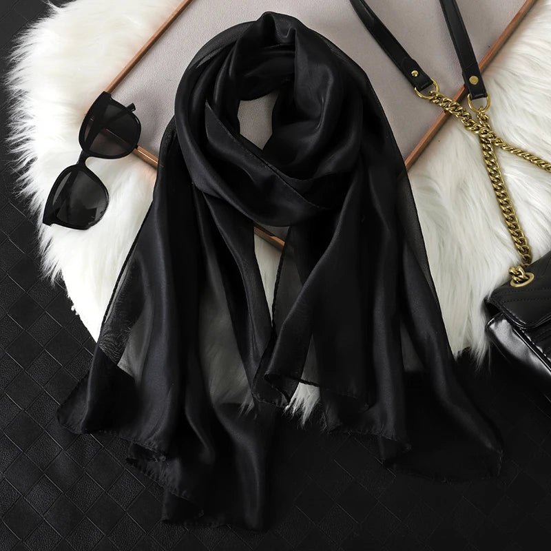 Chiffon Scarf for Women, 50×160cm Lightweight Summer Shawl