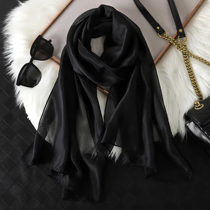 Chiffon Scarf for Women, 50×160cm Lightweight Summer Shawl