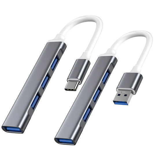 4-Port USB C Hub, Type-C to USB 2.0 Adapter