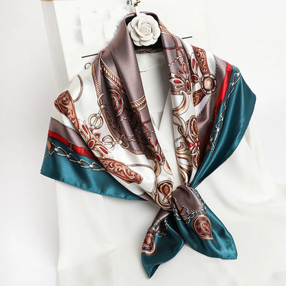 Women’s Square Scarf – 90cm Printed Shawl & Head Wrap