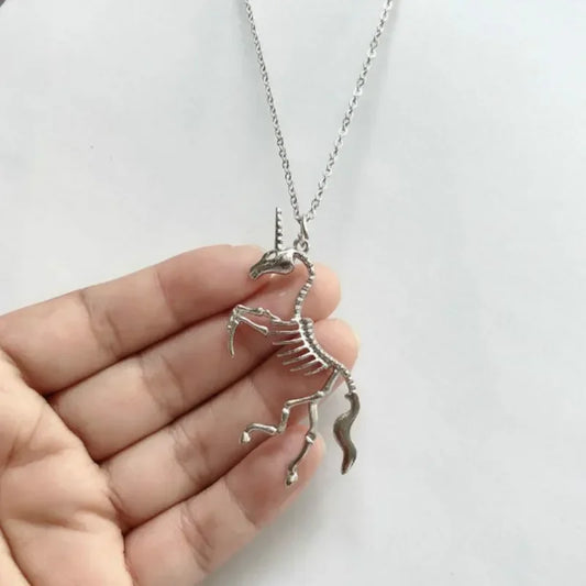 Gothic Skull Necklace Animal Bone Skeleton Pendant Jewelry