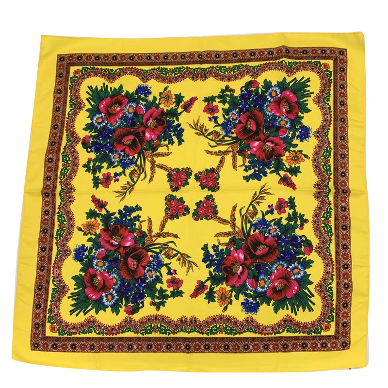 Women's Square Scarf, 70×70cm Printed Head Scarf and Bandana