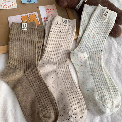 Women's Mid Calf Socks, Breathable Casual Socks 4 Pairs