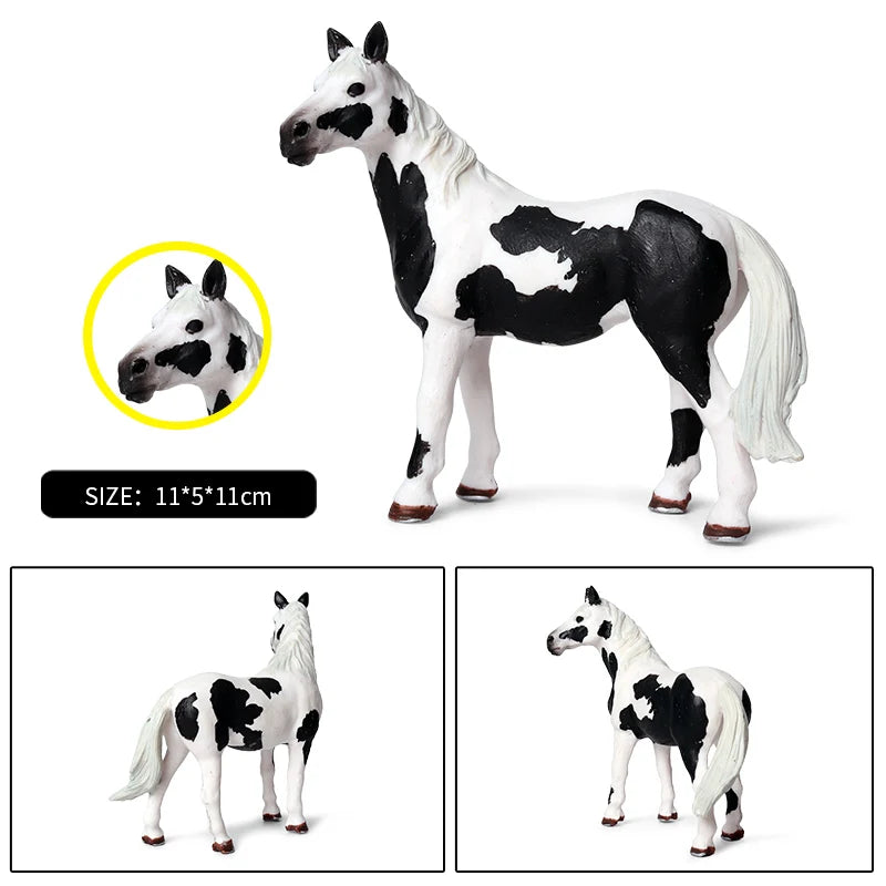 Horse Figurine, Realistic PVC Animal Model Toy for Kids