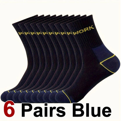 Men's Crew Socks Breathable Business Casual Mid Tube Socks