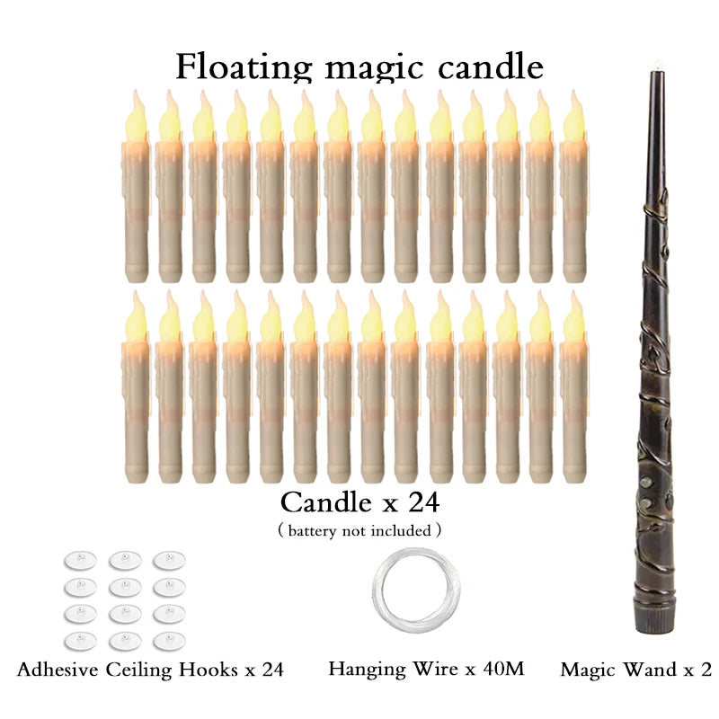 Halloween Floating Candles LED Hanging Decoration with Remote