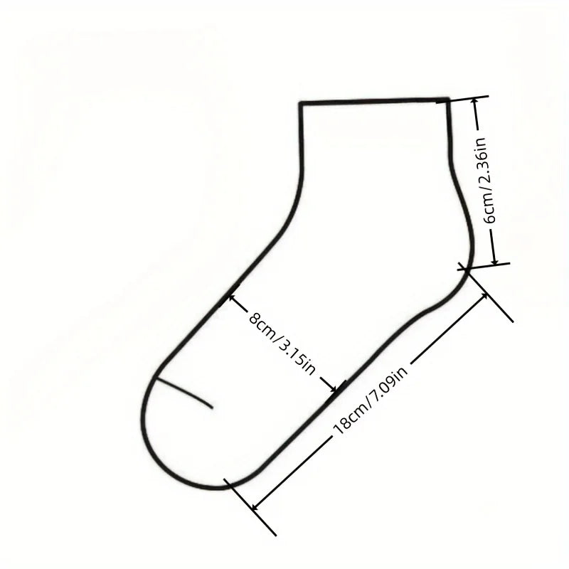 Heart Print Ankle Socks, Women's Low Cut Casual Socks