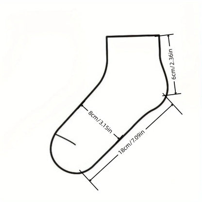 Heart Print Ankle Socks, Women's Low Cut Casual Socks