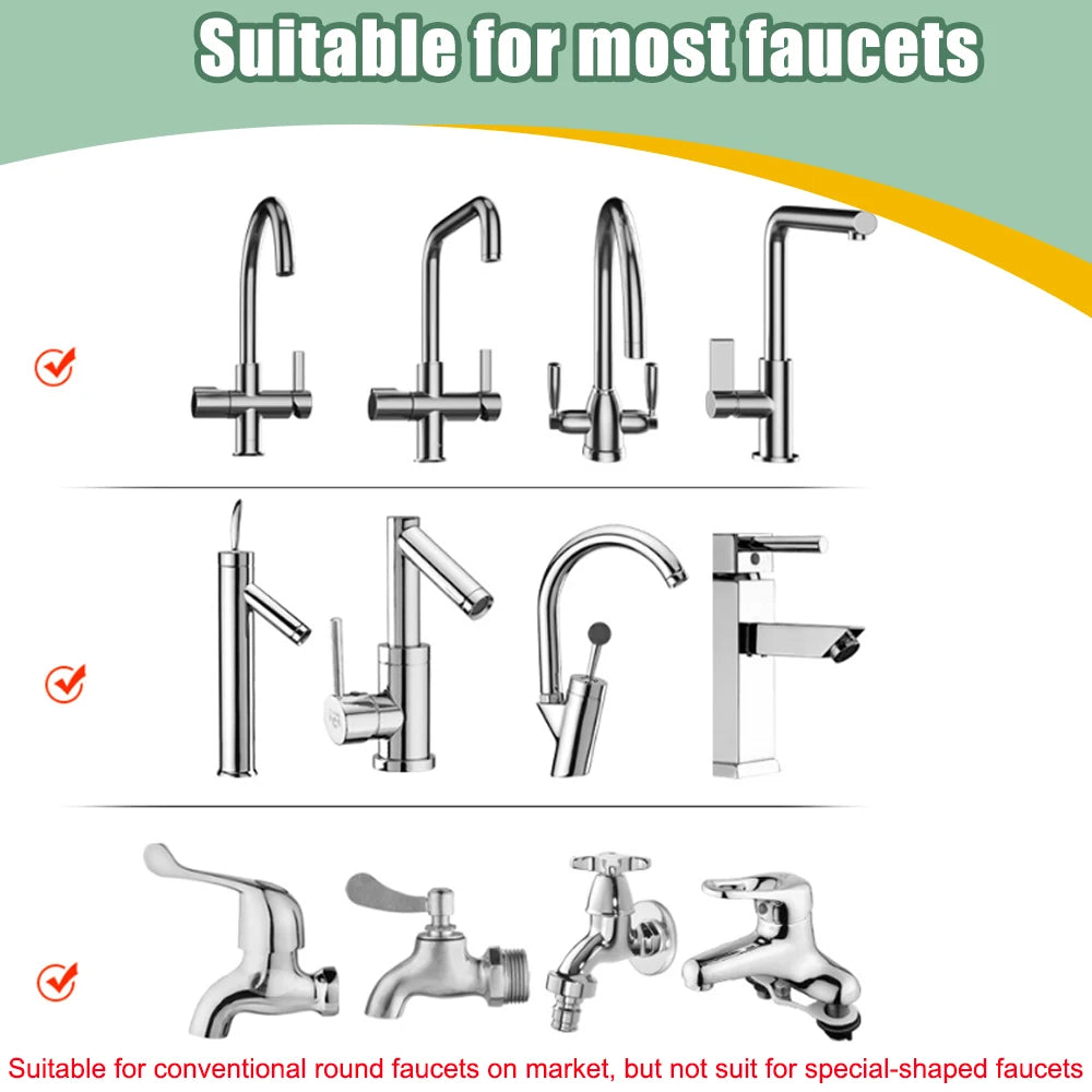 Kitchen Faucet Extender 360° Rotating Water Flow Adapter