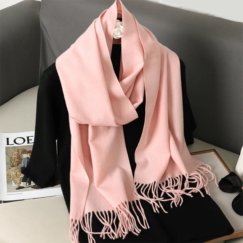 Women's Winter Scarf – Long Warm Solid Shawl Wrap