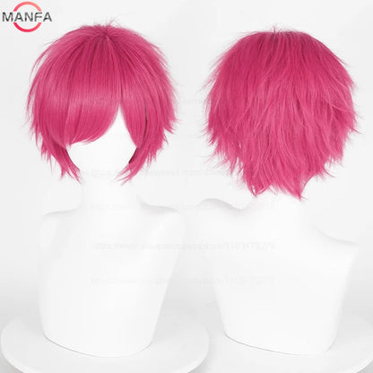Short Cosplay Wig – 30cm Straight Heat Resistant Synthetic Hair