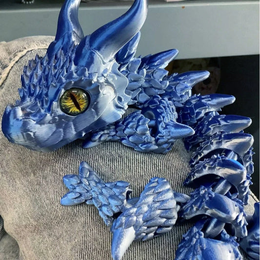 3D Printed Magic Dragon Movable Joint Fidget Toy Rotatable Articulated Office Desktop Ornament Adults Kid Toy Crafts Gift