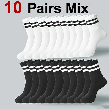 Men's Crew Socks Breathable Sports Socks 5-Pair