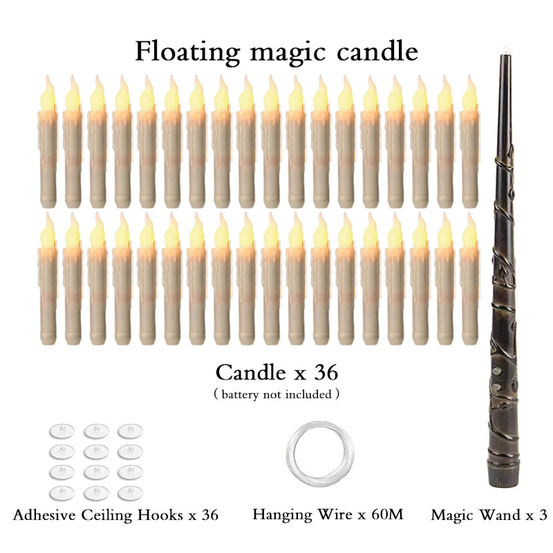 Halloween Floating Candles LED Hanging Decoration with Remote