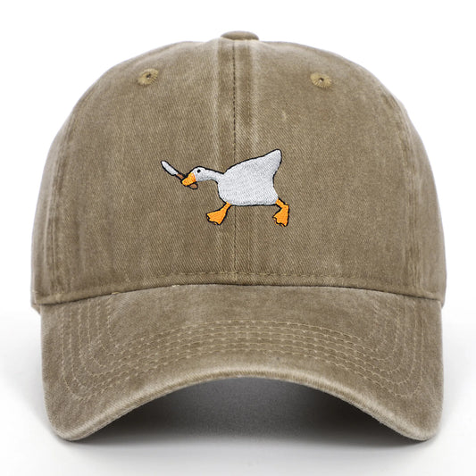 Embroidered Baseball Cap with Goose Design for Men & Women
