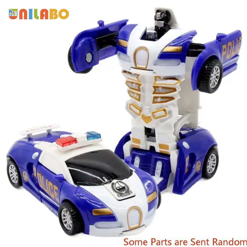Transformable Robot Car Toy No Battery Educational Toy for Kids