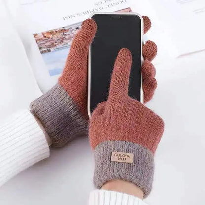 Winter Gloves Touchscreen Warm Knit Gloves for Outdoor Activities