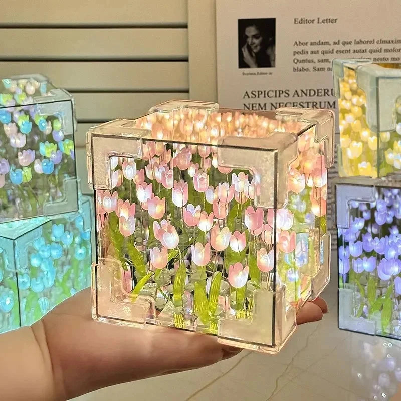 DIY Tulip Night Light Kit Handmade Flower Room Decor