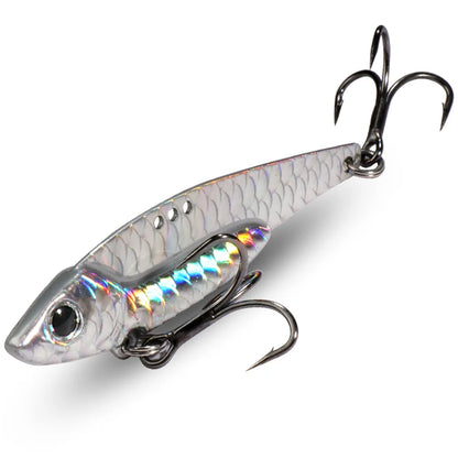 Vibration Fishing Lure Sinking Blade Bait with Treble Hook