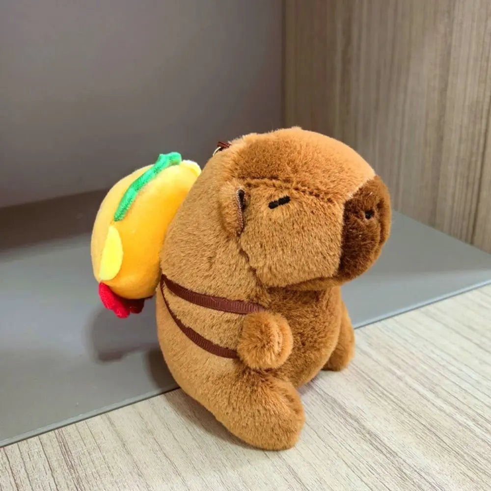 Capybara Plush Toy – Cute Winged Hoodie Stuffed Animal 12cm