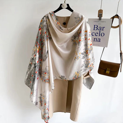 Women's Polyester Scarf, Soft Long Shawl for Beach & Everyday Wear