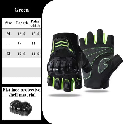Half Finger Motorcycle Gloves Anti-Slip Cycling Riding Gloves
