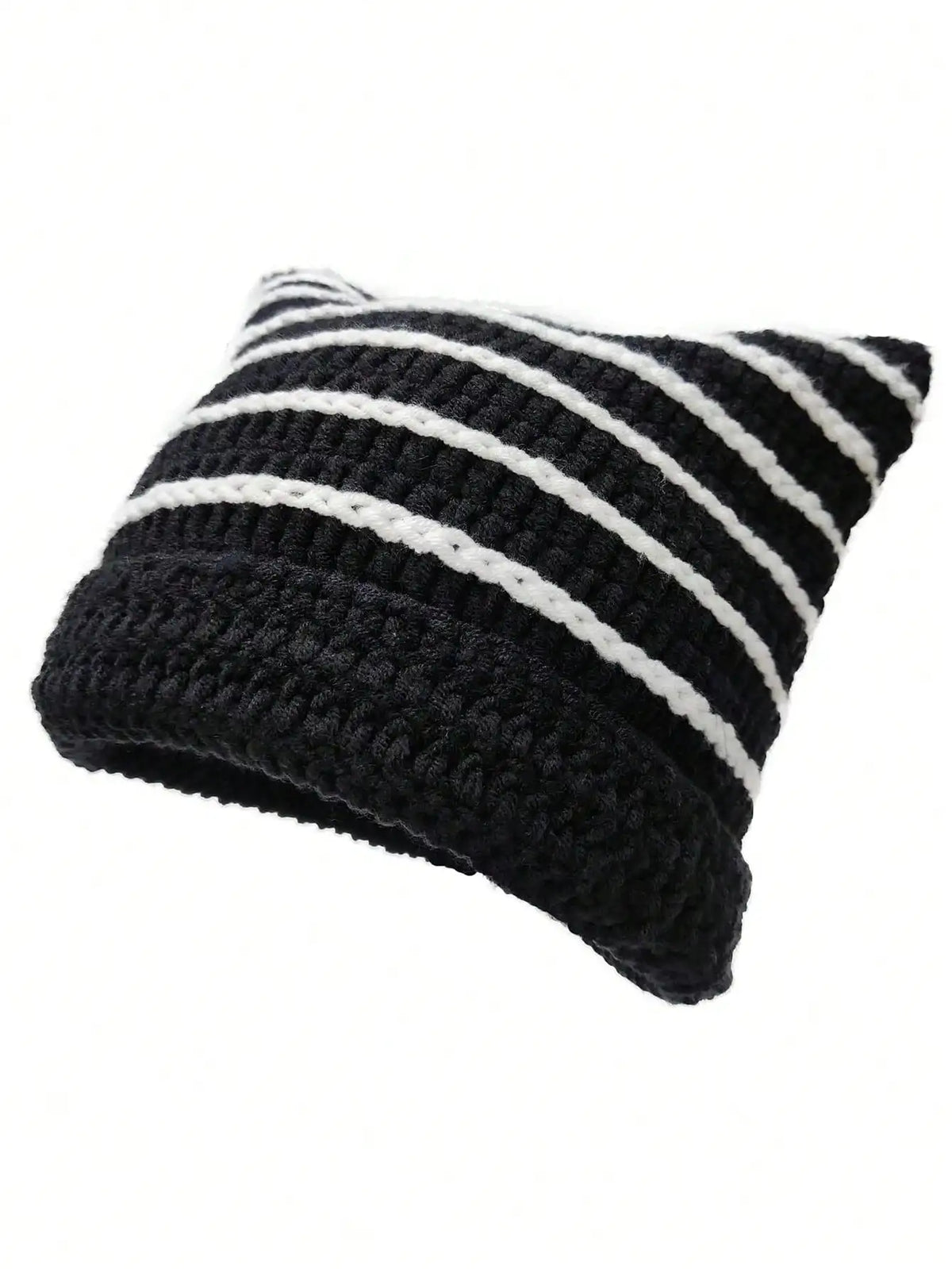 Women's Cat Ear Beanie Warm Knit Winter Hat 56-60cm