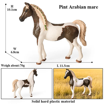 Horse Figurine, Realistic PVC Animal Model Toy for Kids