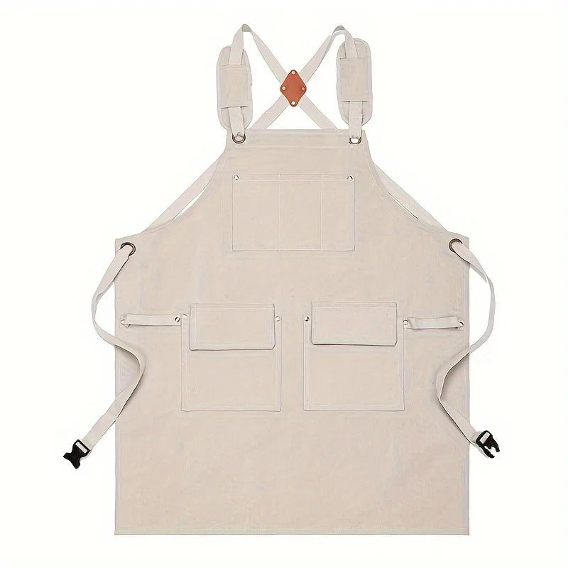 Waterproof Kitchen Apron Thick Cotton Canvas for Cooking & Gardening