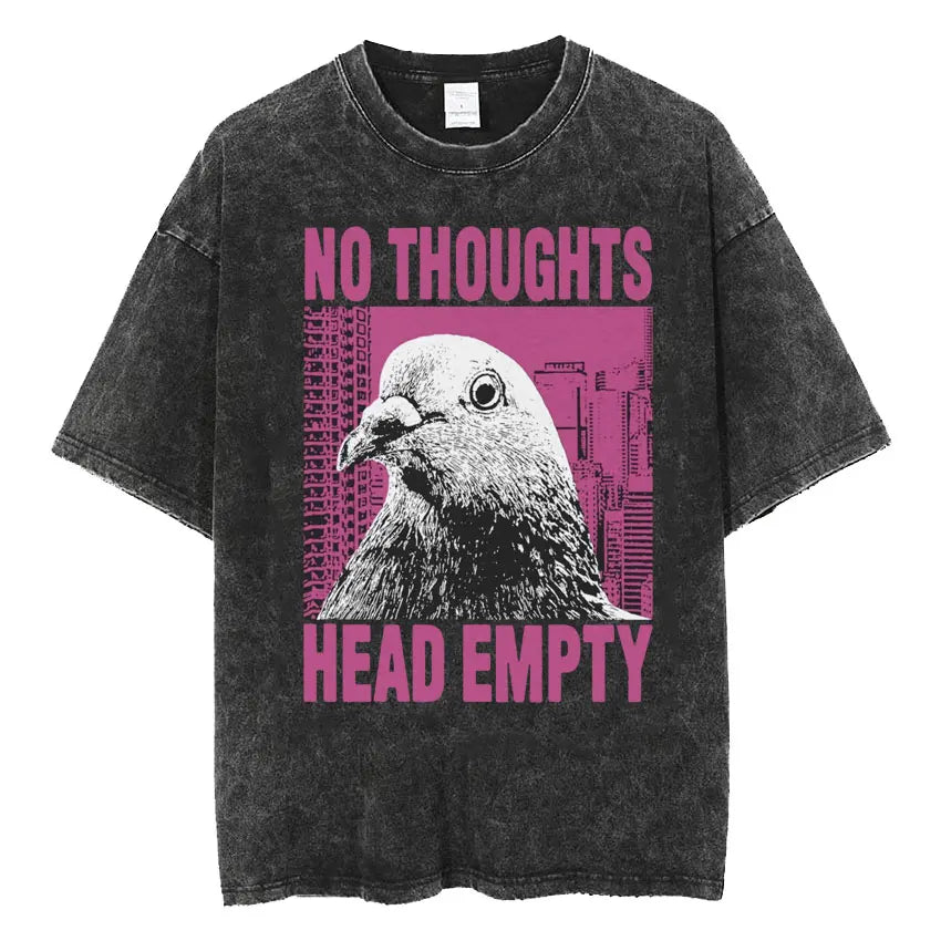 Men’s Oversized T-Shirt Retro Washed Funny Graphic Print