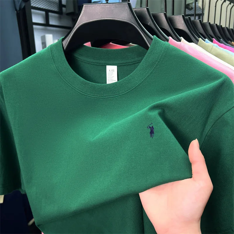 Men's Cotton T-Shirts 100% Cotton Short Sleeve Casual O-Neck