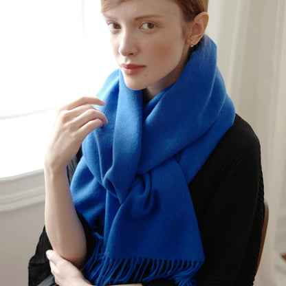 Women's Wool Scarf – Warm Winter Wrap 200×35cm